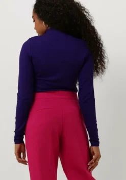 paarse jansen amsterdam coltrui cj198 crepe jersey top with wrinkling at turtle neck