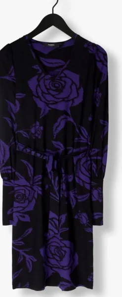 JANSEN AMSTERDAM e mini jurk vbf501 jersey print dress with v-neck><noscript><img width=