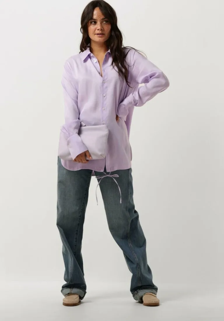 VANILIA e blouses relax satin shirt>DAMES Blouses