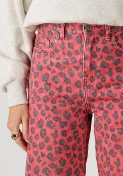 BY-BAR rode mom jeans lew red cheetah pants><noscript><img width=