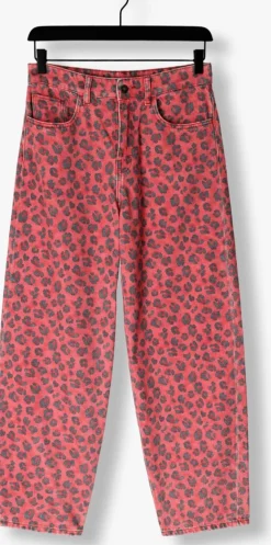 BY-BAR rode mom jeans lew red cheetah pants><noscript><img width=