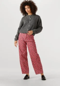 BY-BAR rode mom jeans lew red cheetah pants><noscript><img width=