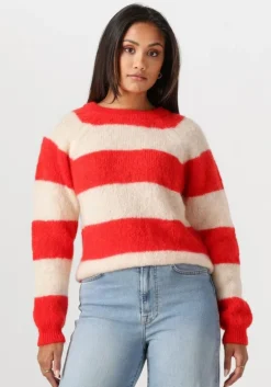 rode by-bar trui sian stripe pullover