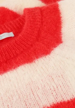 rode by-bar trui sian stripe pullover