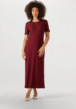 CALVIN KLEIN rode maxi jurk a- modal rib ss dress>DAMES Jurken