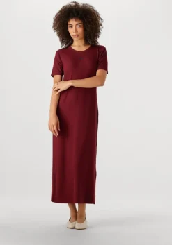 CALVIN KLEIN rode maxi jurk a- modal rib ss dress>DAMES Jurken