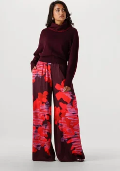 CAROLINE BISS rode wijde broek 4594>DAMES Broeken