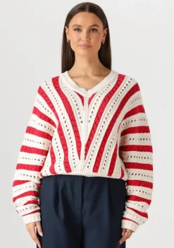 CATWALK JUNKIE rode trui ajour knit>DAMES Truien & Vesten