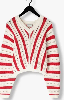 CATWALK JUNKIE rode trui ajour knit><noscript><img width=
