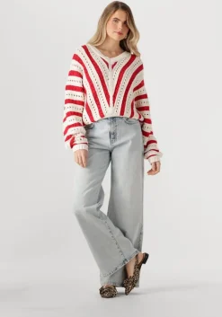 CATWALK JUNKIE rode trui ajour knit><noscript><img width=