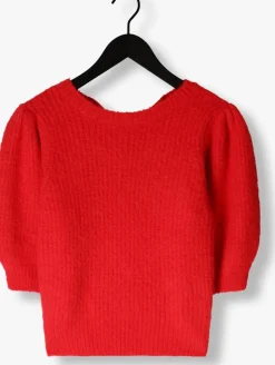 rode co'couture trui coralie bow rib knit