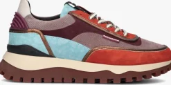 FLORIS VAN BOMMEL rode lage sneakers grommi 02.03>DAMES Sneakers
