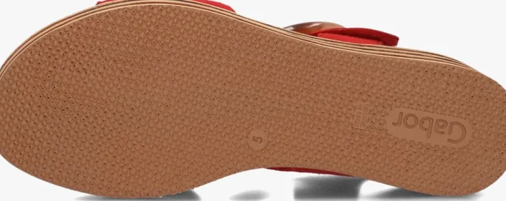 rode gabor platte sandalen 550.2