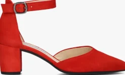 rode gabor sandalen met hak 340