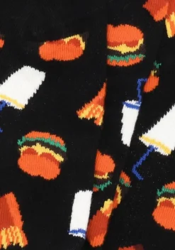 rode happy socks sokken hamburger