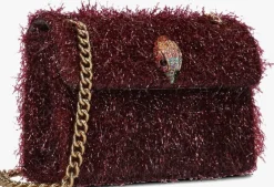 rode kurt geiger london schoudertas mini kensington tinsel