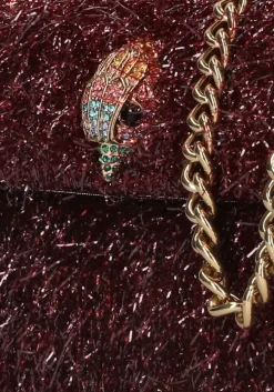 rode kurt geiger london schoudertas mini kensington tinsel
