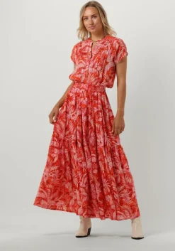 LOLLYS LAUNDRY rode maxirok sunset skirt>DAMES Rokken