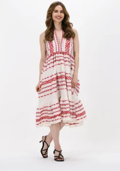 NEMA rode midi jurk gloria>DAMES Jurken