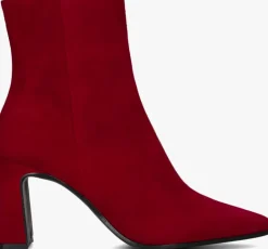 NOTRE-V rode enkellaarsjes 18739>DAMES Enkellaarsjes