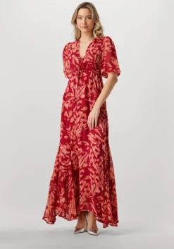 NOTRE-V rode maxi jurk nv-fiore maxi>DAMES Jurken