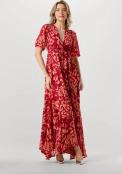NOTRE-V rode maxi jurk nv-fiore maxi>DAMES Jurken