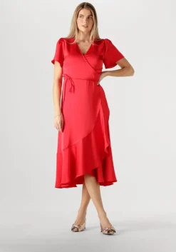 NOTRE-V rode midi jurk nv-frida>DAMES Jurken