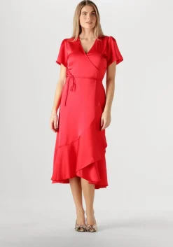 NOTRE-V rode midi jurk nv-frida>DAMES Jurken