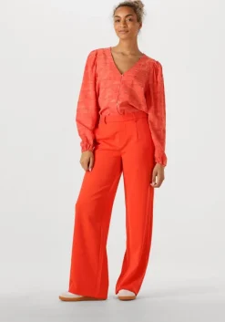 OBJECT rode pantalon objlisa wide pant>DAMES Broeken