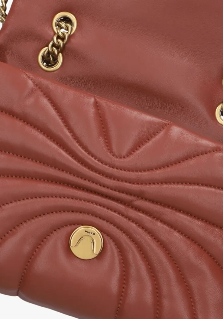 rode pinko schoudertas love puff classic