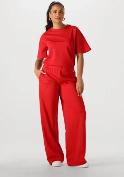 POM AMSTERDAM rode t-shirt scarlet red summer>DAMES Tops & T-Shirts