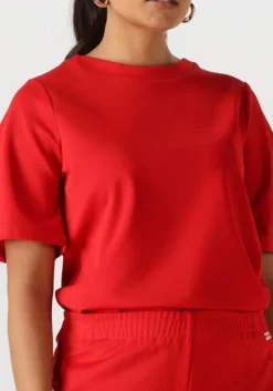 POM AMSTERDAM rode t-shirt scarlet red summer><noscript><img width=