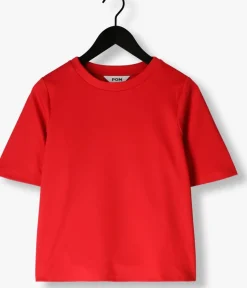 POM AMSTERDAM rode t-shirt scarlet red summer><noscript><img width=