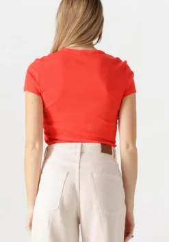 TOMMY JEANS rode t-shirt tjw slim essential rib ss ext><noscript><img width=