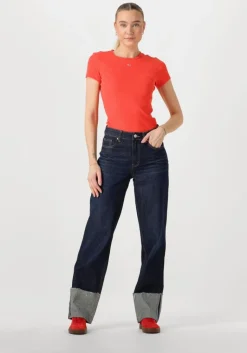 TOMMY JEANS rode t-shirt tjw slim essential rib ss ext><noscript><img width=