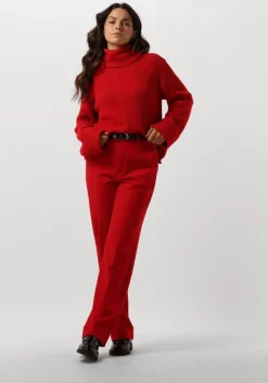 VANILIA rode pantalon regular viscose pants>DAMES Broeken