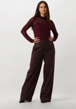 VANILIA rode wijde broek regular checkered pants>DAMES Broeken