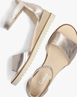 roségouden gabor sandalen met hak 780.2