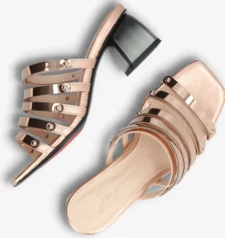roségouden jan jansen sandalen met hak transparant mule