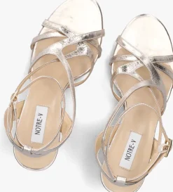roségouden notre-v sandalen met hak 42527