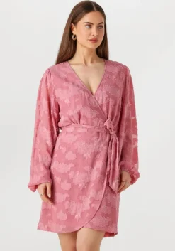 roze aaiko mini jurk eloise chiffon flower pes 509