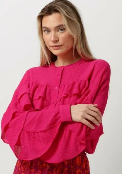 ALIX THE LABEL blouses ladies woven structured chiffon ruffle blouse>DAMES Blouses