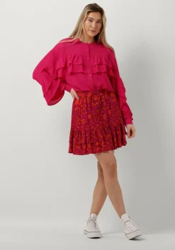 ALIX THE LABEL blouses ladies woven structured chiffon ruffle blouse>DAMES Blouses