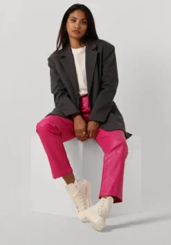 ALIX THE LABEL pantalon logo fo leather pants><noscript><img width=