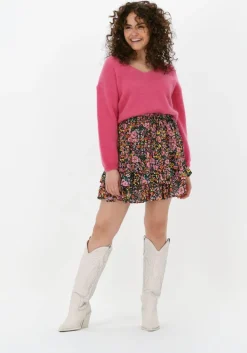 roze american dreams trui silja v neck knit