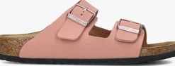 roze birkenstock slippers arizona