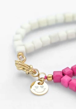 BONNIE STUDIOS armbanden double pink bracelet>DAMES Sieraden
