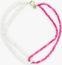 BONNIE STUDIOS kettingen double pink necklace>DAMES Sieraden