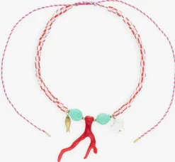 roze bonnie studios sieraad pendant party red necklace