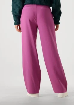 roze colourful rebel wijde broek rus uni pintruck straight pants